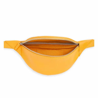 Sac-ceinture banane en cuir Carré Royal jaune