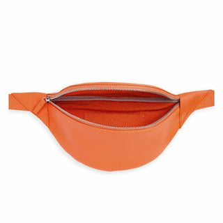 Sac-ceinture banane en cuir Carré Royal orange