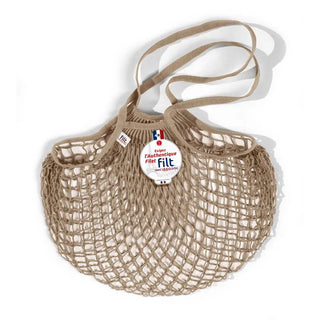 Découvrez l'authentique sac filet porté épaule Filt 1860 chez CQFD Avignon. Un cabas en coton robuste fabriqué en Normandie pour un quotidien zéro déchet.