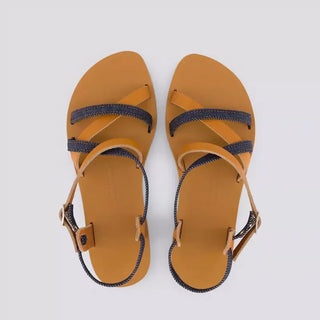 Sandales 924 coton bio cuir camel