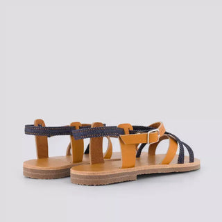 Sandales 924 coton bio cuir camel