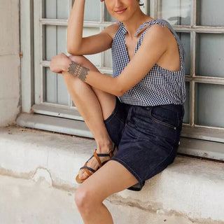 Sandales 924 coton bio cuir camel