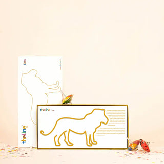 Silhouette murale The Line Kids Lion