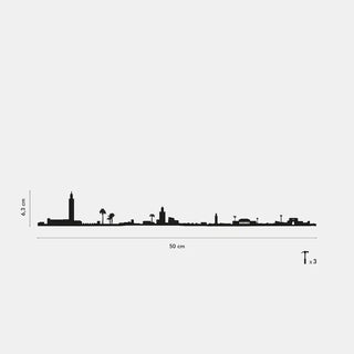 Silhouette murale The Line Marrakech