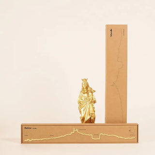 Silhouette murale The Line Marseille doré