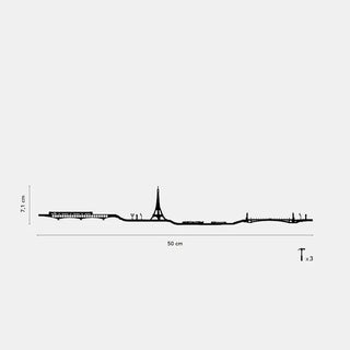 Silhouette murale The Line Paris Tour Eiffel