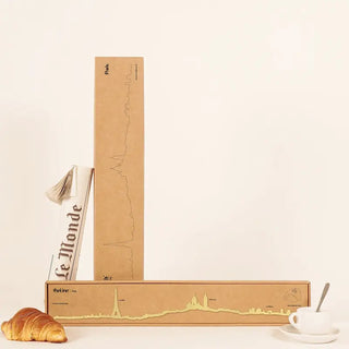 Silhouette murale The Line Paris doré