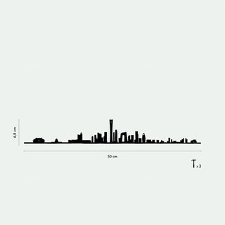 Silhouette murale The Line Pékin