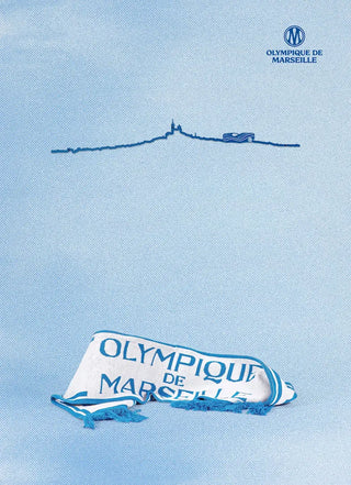Sublimez votre mur avec la silhouette 50cm The Line x OM bleu chez CQFD Avignon. Acier recyclé, conditionné en ESAT & 100% Made in France. Droit au but !