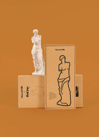 La Vénus de Milo du Louvre revisitée en silhouette acier minimaliste par The Line. Un chef-d'œuvre de la sculpture antique pour votre déco. Made in France.