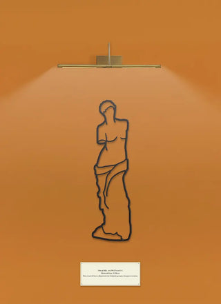 La Vénus de Milo du Louvre revisitée en silhouette acier minimaliste par The Line. Un chef-d'œuvre de la sculpture antique pour votre déco. Made in France.
