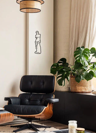 La Vénus de Milo du Louvre revisitée en silhouette acier minimaliste par The Line. Un chef-d'œuvre de la sculpture antique pour votre déco. Made in France.