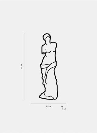 La Vénus de Milo du Louvre revisitée en silhouette acier minimaliste par The Line. Un chef-d'œuvre de la sculpture antique pour votre déco. Made in France.