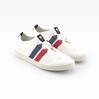 Craquez pour les sneakers Ector Original Tricolore chez CQFD Avignon. Des baskets bleu-blanc-rouge éco-conçues en France à Romans-sur-Isère, 100% recyclées et véganes.