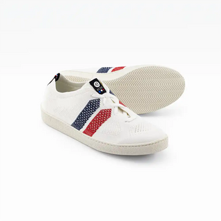 Craquez pour les sneakers Ector Original Tricolore chez CQFD Avignon. Des baskets bleu-blanc-rouge éco-conçues en France à Romans-sur-Isère, 100% recyclées et véganes.