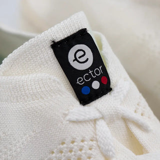 Découvrez les sneakers Ector Zéphyr Blanc Tencel chez CQFD Avignon. Première basket en lyocell fabriquée en France dans la Drôme. Durable et ultra-douce.