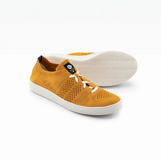 Craquez pour les sneakers Ector Original Moutarde chez CQFD Avignon. Des baskets éco-tricotées en France à Romans-sur-Isère, 100% recyclées, légères et respirantes.