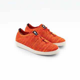 Craquez pour les sneakers Ector Original Orange chez CQFD Avignon. Baskets 100% fabriquées en France dans la Drôme, en polyester recyclé et semelle caoutchouc.