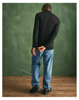 Sous-pull Col Montant Laine Mérinos Noir - Ruben Maison Lemahieu | CQFD