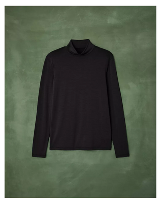 Sous-pull Col Montant Laine Mérinos Noir - Ruben Maison Lemahieu | CQFD