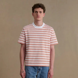 T-shirt Le Minor Andy rayé orange