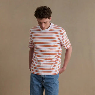 T-shirt Le Minor Andy rayé orange