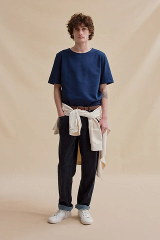 T-shirt Le Minor coton épais marine