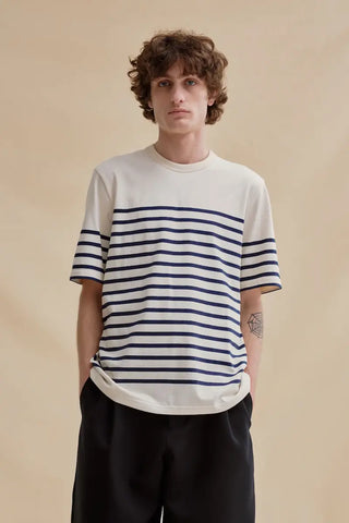 T-shirt marine nationale Le Minor écru/marine