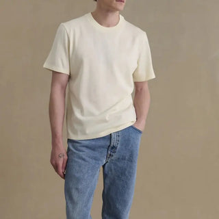 T-shirt mérinos manches courtes Le Minor écru