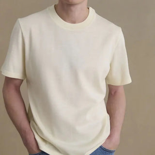 T-shirt mérinos manches courtes Le Minor écru