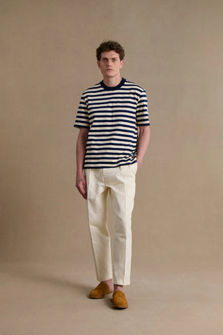 T-shirt Andy rayé - marine / blanc / jaune maïs