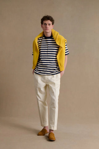 T-shirt Andy rayé - marine / blanc / jaune maïs