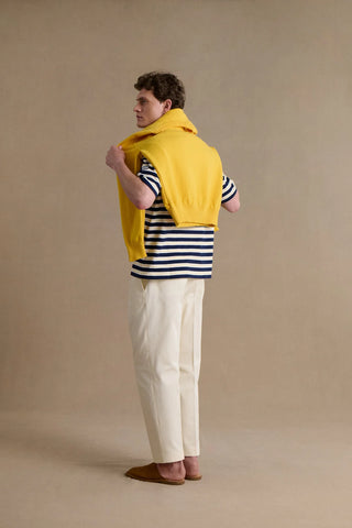 T-shirt Andy rayé - marine / blanc / jaune maïs