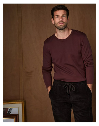 T-shirt Épais Homme Laine Mérinos Chocolat - Nils Lemahieu | CQFD