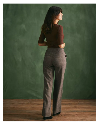 T-shirt Manches Courtes Laine Mérinos Femme Chocolat - Ellen | CQFD