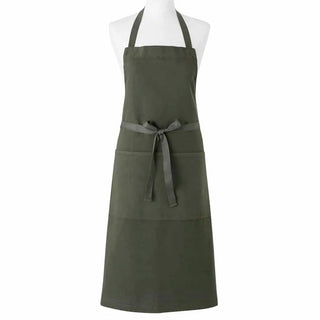 Découvrez le tablier fleuriste Charvet en lin & coton coloris lierre. Un accessoire durable, ultra-résistant et 100% Made in France chez CQFD Avignon.