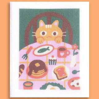 Toile à broder Cat café CANEVAS FATAL