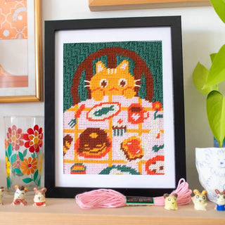 Toile à broder Cat café CANEVAS FATAL