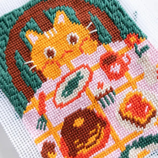 Toile à broder Cat café CANEVAS FATAL