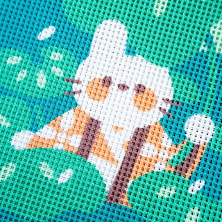 Toile à broder Vert feuille CANEVAS FATAL