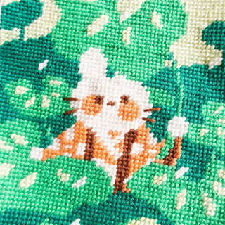 Toile à broder Vert feuille CANEVAS FATAL