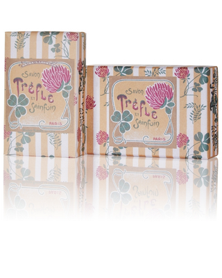 Découvrez le savon Trèfle et Sainfoin d'Oriza L. Legrand. Un soin extra-fin fabriqué à Marseille aux notes d'herbe coupée. Pour un teint frais et pur. 125g.