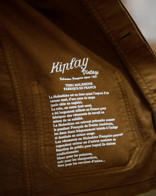 Veste de Travail Moleskine Gaspard camel - Kiplay Vintage | CQFD