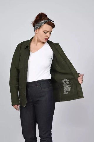 Veste de Travail Moleskine Gaspard kaki - Kiplay Vintage | CQFD