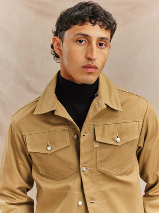 Veste Homme Gabardine Camel Nico - DAO | Made in France | CQFD