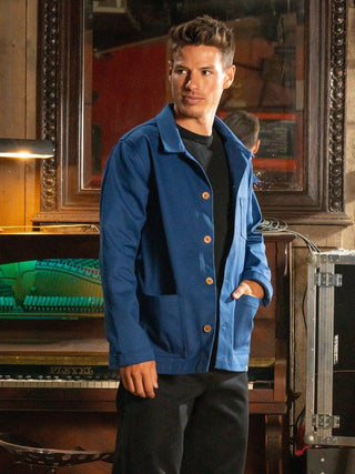Veste de travail 703 1083 Bleu Ouvrier - 100% Coton Bio