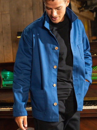 Veste de travail 703 1083 Bleu Ouvrier - 100% Coton Bio