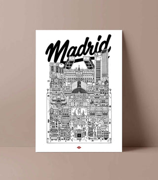 affiche docteur paper noir et blanc madrid A4