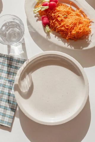 Assiette à dessert Jars Réfectoire sable brillant