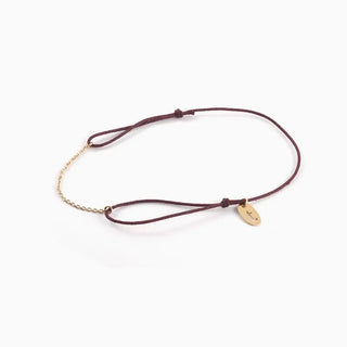 Bracelet Noho chaine dorée et cordon coton Titlee